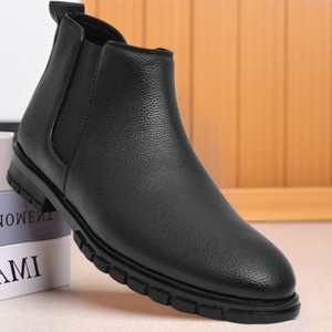 Zixer Chelsea Boots For Men Leather High Ankle Formal Chalsi Bike Riding Chukka Boots Oxford For Men