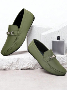 PAMABA 100% Pure Leather Stylish Partywear Premium Quality Standard Casual Loafers For Men