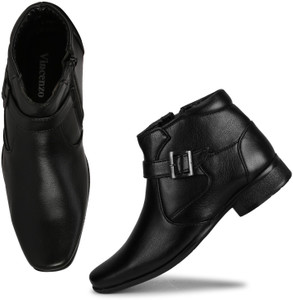 Vincenzo Royal Look Shoes for Men/Casual Shoes for Men/Latest Patent Leather Zip/Chain Boots For Men