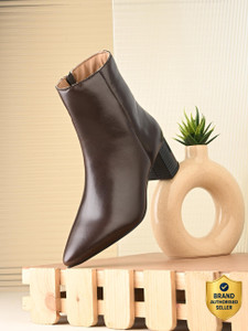 Dressberry Stylish Block Heel Ankle Boots for Women | Winter Ready | Trendy & Versatile Boots For Women