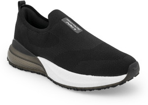 RED TAPE Low Cut Walking Slip-On for Men in Black White | Walking Slip-On Walking Shoes For Men