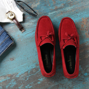 LOUIS STITCH Men's Italian Suede Leather Tassel Style Casual Loafers Loafers For Men