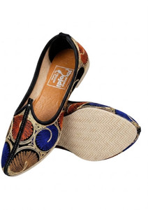 JINDAL ENTERPRISES Multicolor Rajasthani Mojari for Men | Stylish Ethnic Leather Jutti for Weddings Loafers For Men