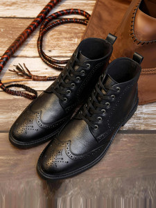 LOUIS STITCH High Ankle Leather Black Chukka Boots for Men Hiking Biking (LSBT-WBNDCKBG) UK 6 Boots For Men