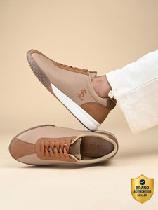 LOUIS STITCH Men's Tan and Beige Sneaker, Casual Lightweight Sneakers For Men Sneakers For Men