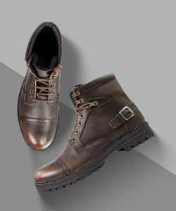 bacca bucci Original Mid lace up Rugged Fashion Genuine leather Street fighter Chukka Boots Boots For Men