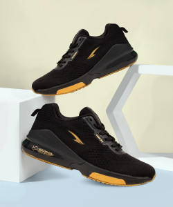 asian Oxygen-01 black Running shoes dual capsule technology for boys | sports shoes for men | Latest Stylish Casual sneakers for men | Lace up lightweight shoes for running, walking, gym, trekking, hiking & party Running Shoes For Men