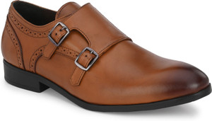 House of Pataudi Genuine Leather Ankle Straps Monk Strap For Men