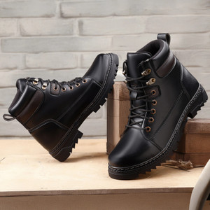 Zixer Mens Trekking Hiking Bike Ridding Long Boots For Men High Ankle Boots For Biker Boots For Men