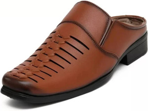 Shooz Back Open Shoes Half Cut For Men