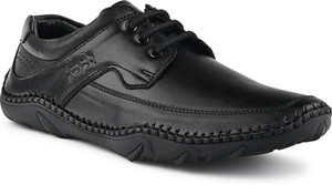 LOUIS STITCH Black Genuine Leather Ultra Lightweight Formal Derby Shoes for Men, UK-10 Lace Up For Men