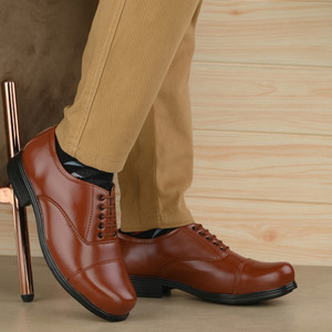B-Fox Light Weight Fox Leather and Oxford Police Shoes Oxford For Men