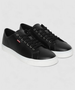 LEVI'S Levi's Mens Black solid Sneakers Sneakers For Men