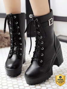 KILLER Women's Boots|Faux Leather, Trendy, Comfortable,Lace-Up Boots for Women & Girls Boots For Women