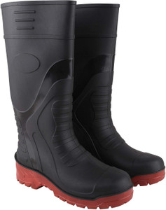 Handu 13 Inch STEEL TOE ISI CERTIFIED Puncture AntiSlp Safety Gumboot for men gumboots Slip On For Men