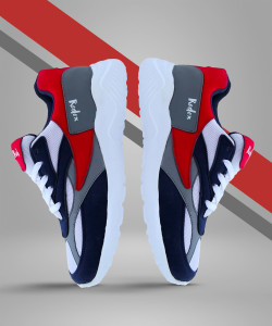 rodox Multi color sports cum shoe Running Shoes For Men (Red, White) Running Shoes For Men