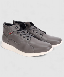 LEVI'S Levi's Mens Grey solid Casual Shoes Casuals For Men