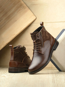 MONDAIN Genuine Premium Leather Luxury High-Top Ankle Boots For Men