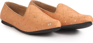 FAUSTO Embroidery Sequin Ethnic Slip On Juttis for Wedding|Party Kurta Shoe Mojaris For Women