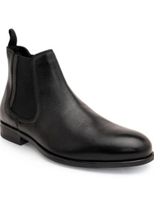 THOMAS CRICK Premium Leather Pull Tab Elasticated Side Cushioned Insole Boots For Men