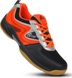 B-Tuf Badminton Volleyball Sports Non Marking Shoe for Boys Girls Women (PASSION OBK) Badminton Shoes For Men