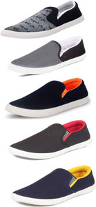 FOOTSTAIR Set of 4 Men's Casual/loafer/mocassion/sneaker/walking shoes Slip On Sneakers For Men