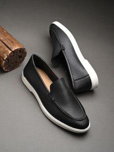 Roadster Roadster Men Black Faux Leather Casual Slip On Loafers Loafers For Men