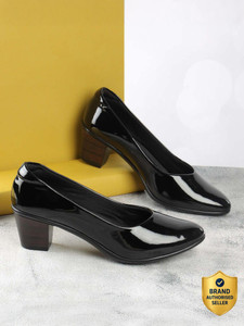 MOCHI RoundToeBlockClosedBackPumps Slip On For Women