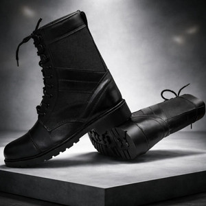 OMEE GOLD Men’s Tactical Army Boots | High Ankle|NCC & Outdoor Boots with Green Socks Casuals For Men