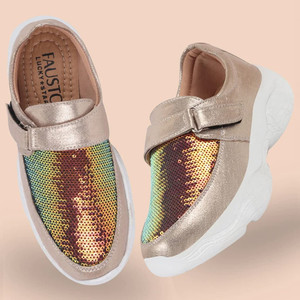 FAUSTO Embellished Fashion Casual Wedges Platform Sneakers with Anti Skid Sole Sneakers For Women