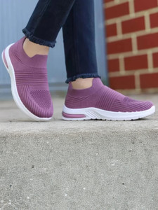 peraglow Trendy Walking with Memory Foam Non Skit PVC Sole Slip On Sport Shoe Running Shoes For Women