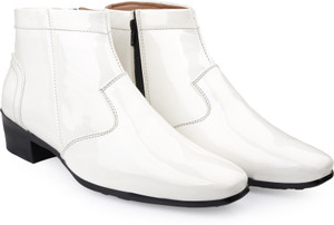 YUVRATO BAXI Men's White Ankle Boot - Image 6
