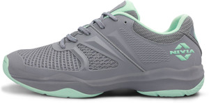 NIVIA Shoes, Mesh & PU Upper, TPU Shank Plate Sole for Indoor/Outdoor Play Badminton Shoes For Men