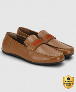 LEE COOPER Leather Casual Slip-On Stylish Lightweight and Comfortable Daily Wear Loafers For Men