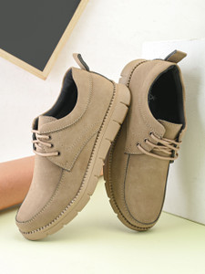 Roadster Round Toe Super Light Outdoor Laceup Casual Shoes | Memory Foam Insole Corporate Casuals For Men