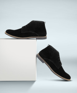 Hirel's Premium Suede Chukka Boots|Office|Daily Wear|Soft Cushioned Boots For Men