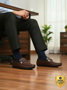 AJANTA Casual PVC Waterproof Loafers For Men Brown - Image 1