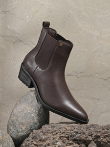 EL PASO El Paso Women Brown Faux Leather Casual Chelsea Boots Boots For Women