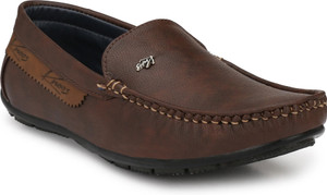 Knoos Brown Synthetic Leather Casual Loafer Loafers For Men