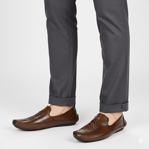 PROVOGUE Men’s Slip-On Casual Loafers | Premium Laser Cut Design | Lightweight Comfort Loafers For Men