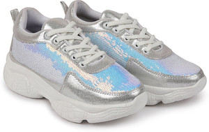 FAUSTO Stylish Lace Up Embellished Sneakers|Walking Lightweight Casual shoes Sneakers For Women