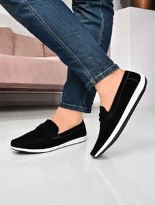 SR UNIQUE Men's Suede Loafers - Image 1