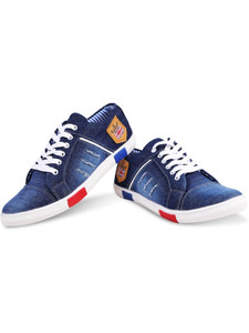 LoveHush LOVEHUSH Lace-Up Denim casual Sneakers For Men