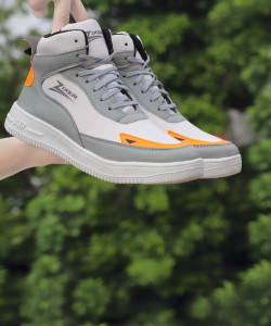 Zixer Men's Mid Top Ankle Retro Air Sneakers Hip Hop Long Casual Dance Shoes For Boys High Tops For Men