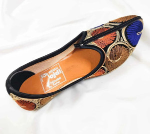 JINDAL ENTERPRISES Multicolor Rajasthani Mojari for Men | Stylish Ethnic Leather Jutti for Weddings Loafers For Men