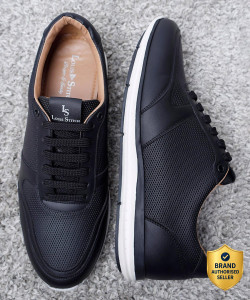 LOUIS STITCH Play Men's Black All Day Comfortable Wear Fashion Sneakers (SNK-DEJB) UK 10 Sneakers For Men