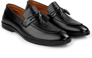 YUVRATO BAXI Men's New Fashionable And Stylish Black Casual Loafer party Wear Shoes Party Wear For Men