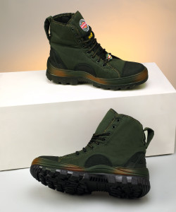 LIBERTY Warrior Original Jungle King Boot For Men - Oil Stain & Water Resistant - Extra Cushion Inner Sole - Light Weight Trekking Shoes Boots For Men