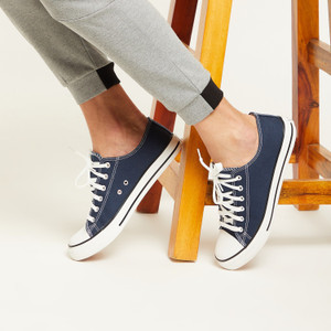 MOZAFIA Comfortable Canvas Lace-up Casual Sneakers Shoes For Men's