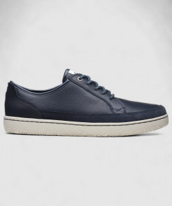 CLARKS Clarks Hodson Lace Navy Leather Sneakers For Men